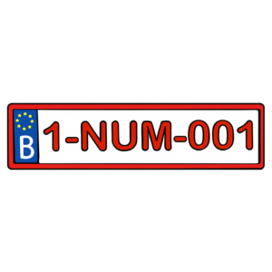 Plaque d'immatriculation - 52 x 11 cm
