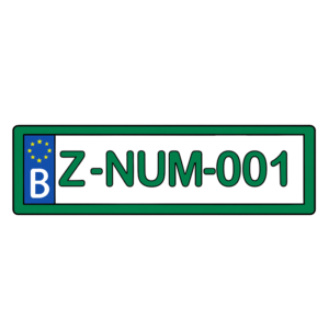 Plaque Z / V - 52 x 11 cm