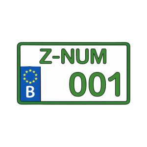 Plaque Z / V - 	21 x 14 cm (moto)