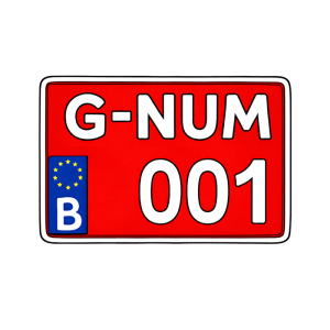 Plaque G - 21 x 14 cm (moto)