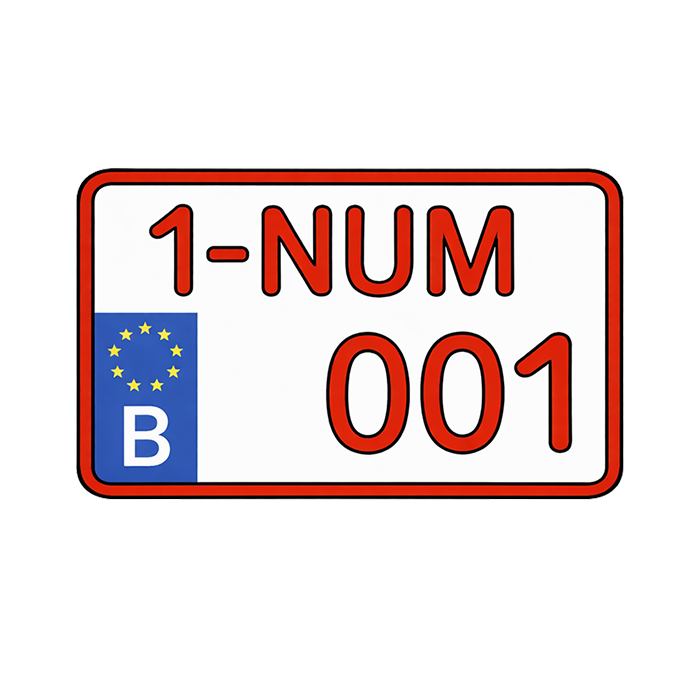 Plaque d’immatriculation – 21 x 14 cm (moto)